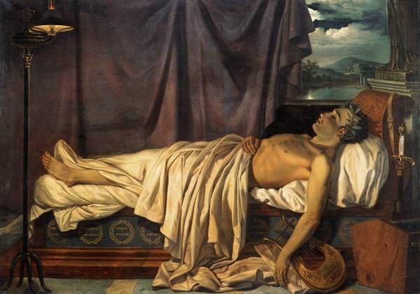 Lord Byron On His Death Bed